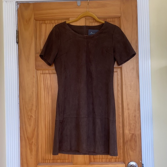Paper Crane Faux Suede Dress - Picture 3 of 5